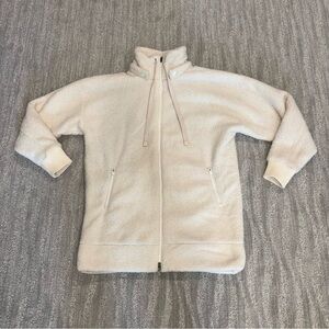 Athleta Women’s Full Zip Ivory Sherpa Teddy Jacket Size M